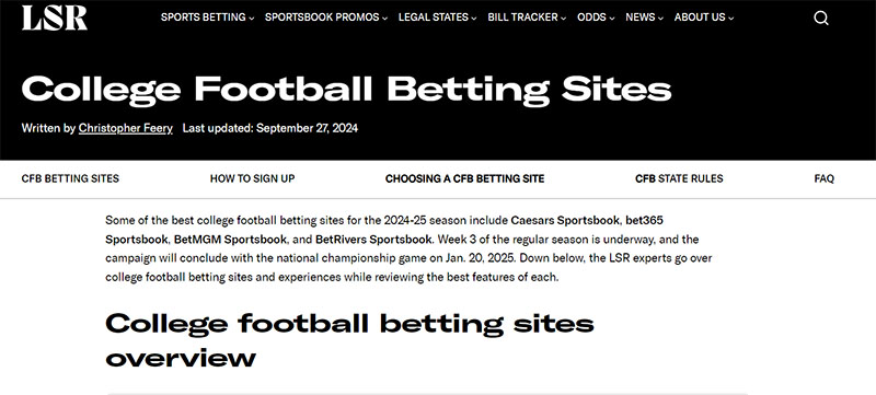 Legal Sports Report – Sports betting revenue by sport